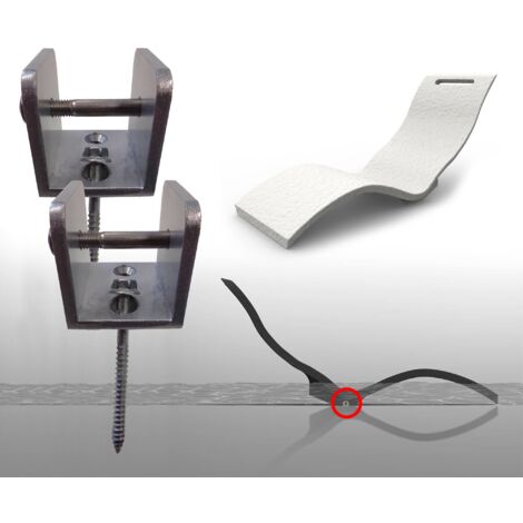 Set 2 Ganci Staffa per Lettino Chaise Lounge Arkema Serendipity (1/5)