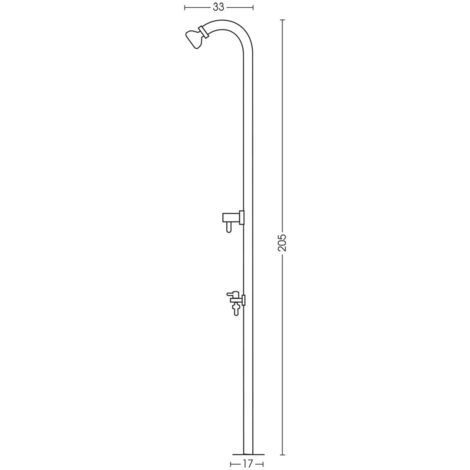 Doccia da Giardino con Rubinetto Belfer 42D1 Acciaio Inox