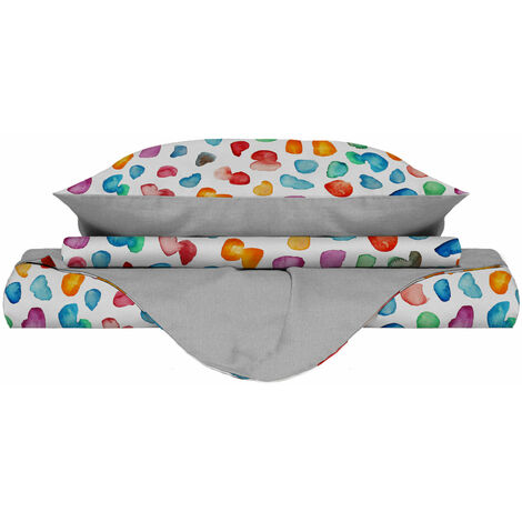 Qucover Copripiumino Matrimoniale Floreale 200x200 Cm – Set Con 2 Federe 50x75 Cm, Microfibra - 5