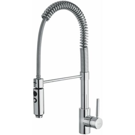 Rubinetto Miscelatore Monocomando Lavello Alto Con Doccetta A Molla In Ottone Cromato Bonussi 83728914 - Foto 14