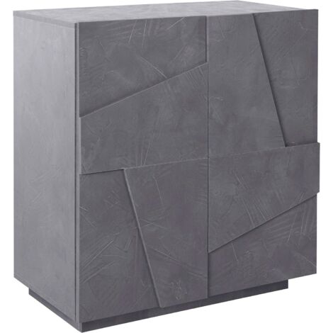 Credenza 2 Ante Battenti 81,2x44,2x86 cm Ping Ardesia (1/4)