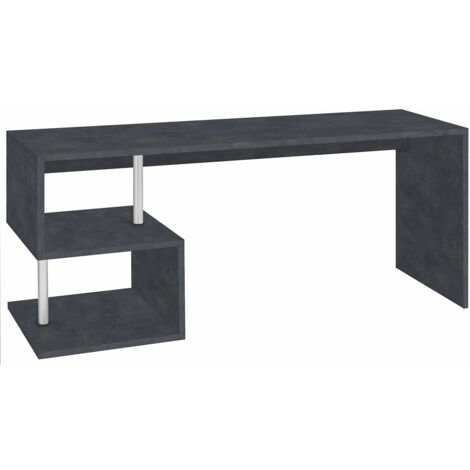 Scrivania con 2 Ripiani 180x60x77,5 cm Esse Ardesia (1/4)
