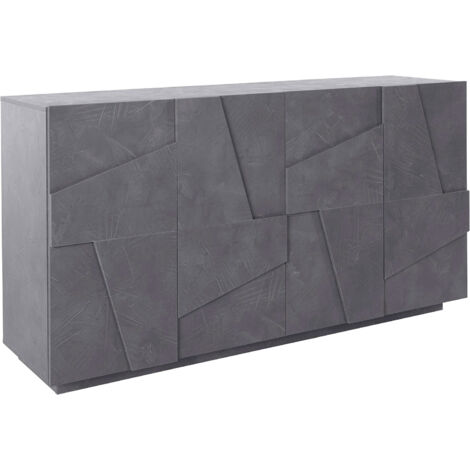 Credenza 4 Ante Battenti 162,4x44,2x86 cm Ping Ardesia (1/5)