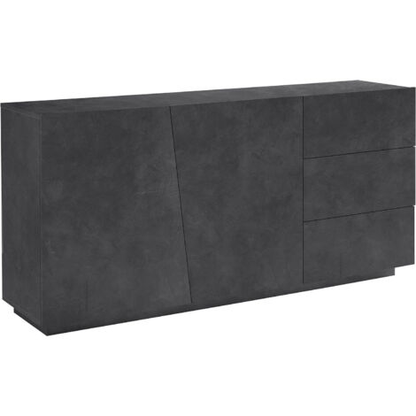 Credenza 2 Ante + 3 Cassetti 180x43x86 cm Vega Ardesia (1/4)