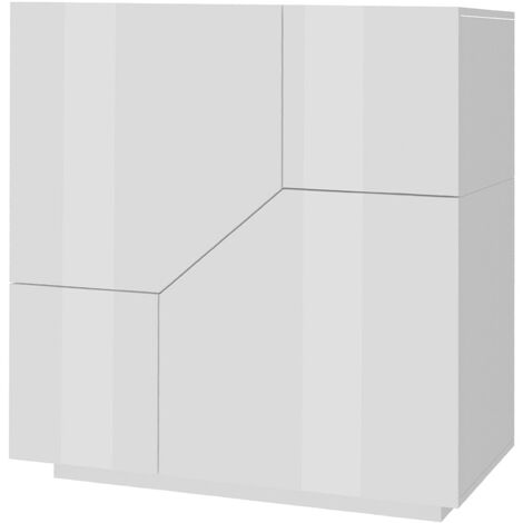 Credenza 2 Ante 79,5x43x86 cm Alien Bianco Lucido (1/5)