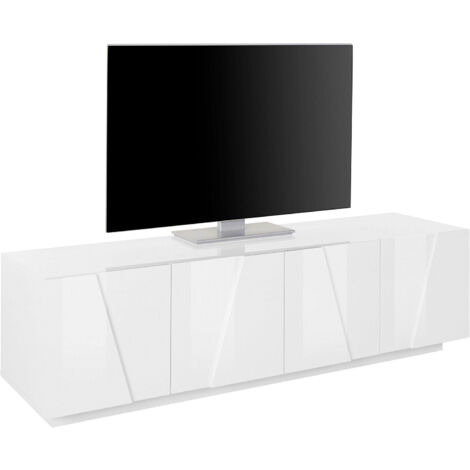 Mobile TV 4 Ante 162,4x44,2x46 cm Ping Bianco Lucido (1/4)
