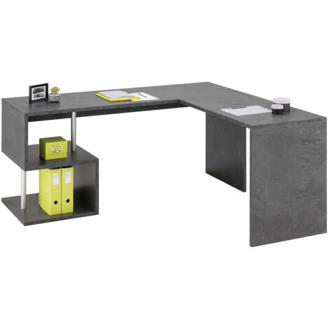 Scrivania Angolare 180/160x60x77,5cm cm Esse Ardesia (1/4)