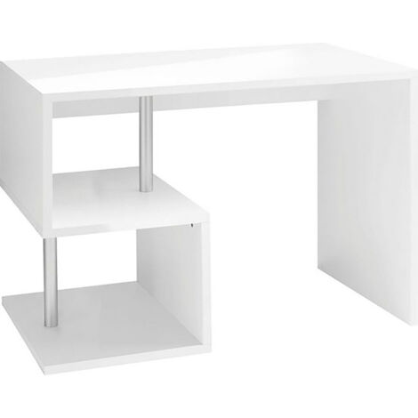 Scrivania con 2 Ripiani 100x50x77,5 cm Esse Bianco Lucido (1/4)