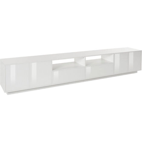 Mobile TV 4 Ante 2 Cassetti 260x41,4x46 cm Bloom Bianco Lucido (1/5)