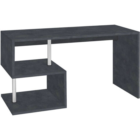 Scrivania con 2 Ripiani 140x60x77,5 cm Esse Ardesia (1/4)