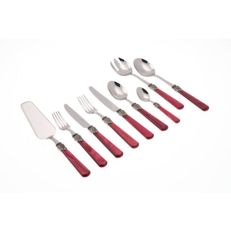 Servizio Set di Posate 75 Pezzi in Acciaio Inox Rivadossi Sandro Elena Bordeaux (1/2)