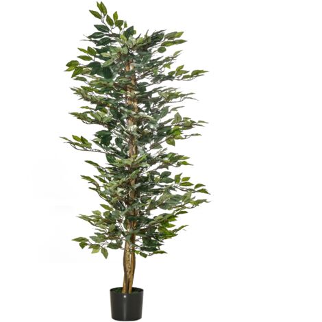 Pianta Artificiale di Ficus H150 cm con Vaso Verde (1/5)