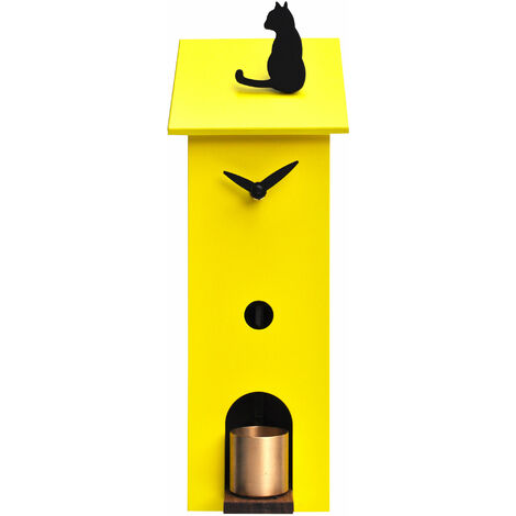 Orologio da Parete 13x37x11cm Pirondini Italia Solitario Giallo Zolfo (1/3)
