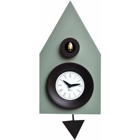 Orologio a Cucù da Parete 20x36x13cm Pirondini Italia Dark Grigio Cemento (1/2)
