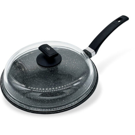 Padella Fornetto con Coperchio in Vetro Antiaderente 1 Manico 30 cm Olympia Hard Cook