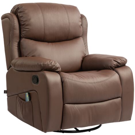 Poltrona Relax Massaggiante 97x92X104 cm Reclinabile e Riscaldante