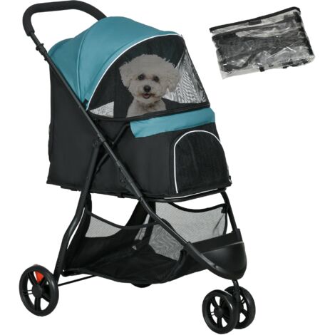 Trasportino Pieghevole Passeggino Per Cani E Gatti TRIXIE - Nero - Foto 8