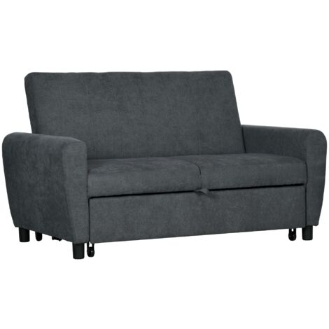 Divano Letto Singolo Clic Clac Schienale Regolabile 148x87x88 cm Velluto Grigio (1/5)