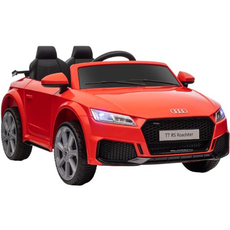 Macchina Elettrica per Bambini Licenza Audi TT con Telecomando e Fari LED Rosso