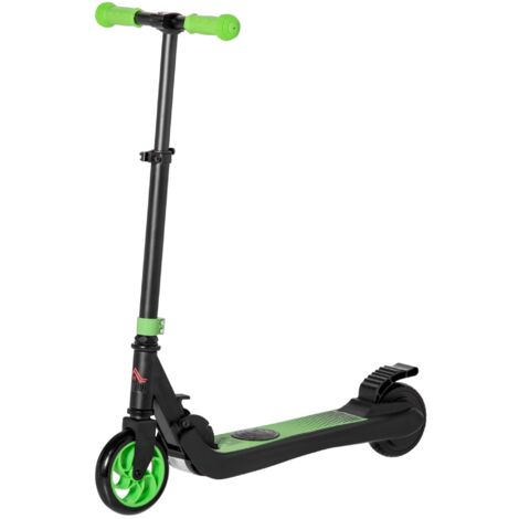 Monopattino Elettrico Pieghevole per Bambini Altezza Regolabile 75-80 cm Nero e Verde (1/5)