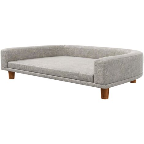 Cuccia per Cani di Taglia Grande Divano con Cuscino Sfoderabile 98x67x25 cm Grigio