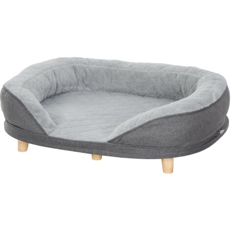 Cuccia Divano per Cani Taglia Media Grande fino 25kg 90x78x25cm Sfoderabile Grigio (1/5)