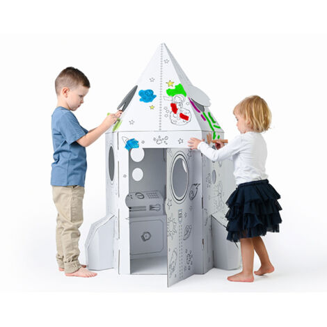 Casetta Per Bambini Pink Princess | Plastica Resistente | Per Interni Ed Esterni | Con Adesivi Decorativi