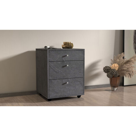 Cassettiera 3 Cassetti 47x45x61,2 cm Selina Report Grigio (1/5)