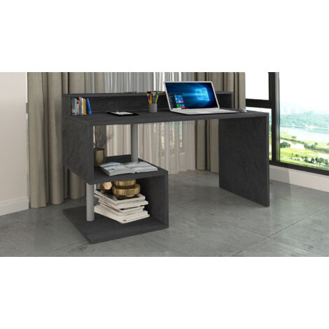 Scrivania a Giorno 140x60x92,5 cm Esse Report Grigio (1/5)