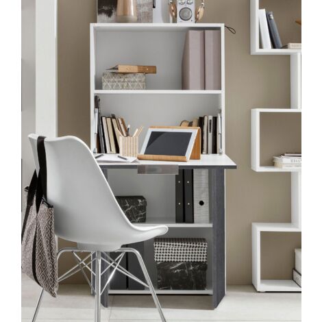 Scrivania Angolare da Ufficio 140x120x78 cm con Cassetti e Scaffale