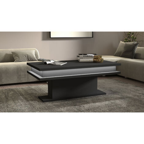 Tavolino Soggiorno 100x55x42 cm Little Big con LED Grigio Antracite Opaco (1/3)