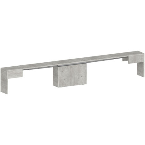 Set 2 Panche Allungabili 66/290x25x45 cm Pratika Singola A e B Cemento (1/5)
