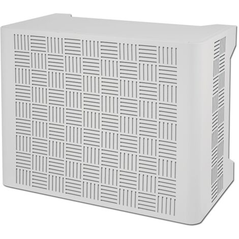 Copri Condizionatore da Esterno Small 90x46/52x70 cm in Acciaio Zincato Bianco