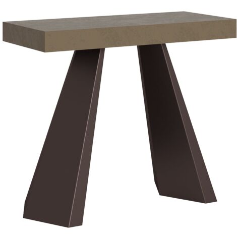 Consolle Allungabile 90-300x40x77 cm Diamante Tortora Telaio Orso (1/5)