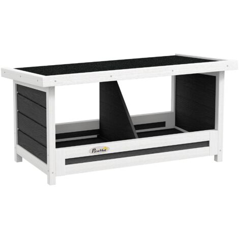 Nido per Galline 2 Aree con Base Rialzata e Tetto 66x37x34 cm in Legno e Bitume (1/5)