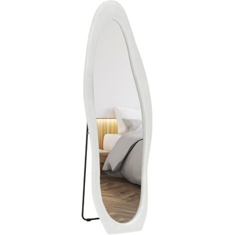 Specchio Ovale Da Tavolo Autoportante Con Base In Metallo - Girevole 360° Per Trucco E Barba - 19x31 Cm Argento - 2