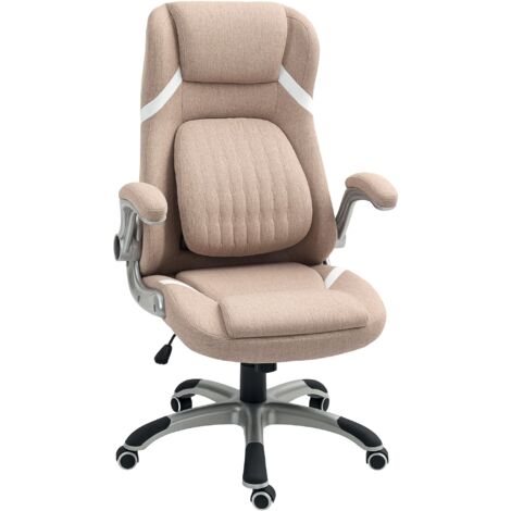Sedia Operativa da Ufficio Reclinabile 68x76x109-117 cm Marrone Chiaro (1/5)