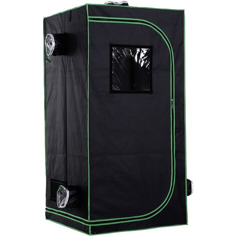 Tenda Coltivazione Idroponica Grow Box 80x80x160 cm con Cerniere Luci Illuminazione  Mylar