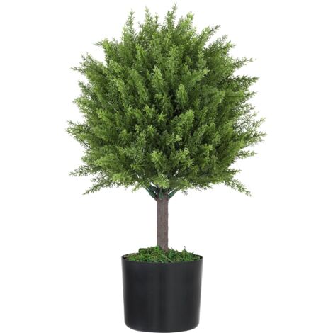 Albero Artificiale Di Cedro/Cipresso – 60 Cm – In Vaso – UV Resistant – Per Interni/Esterni – Best Artificial