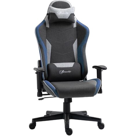 Sedia da Gaming 66x53x128-138 cm Reclinabile a 150° Blu (1/5)