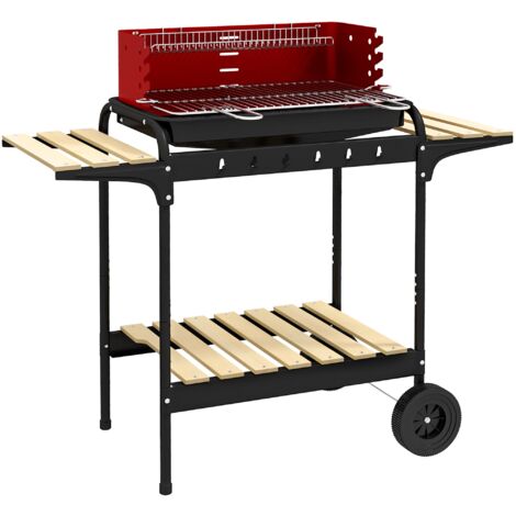 Barbecue A Carbone Griglia 37x68 Cm Con Coperchio E Ruote - Grigliata Mista Fiesta 501 | Leroy - Foto 2