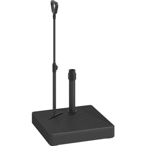 Base Per Ombrellone Mobile Casafield, Riempibile Con Sabbia O Acqua, 29kg, Con Ruote E Maniglia, Per Esterni, Terrazza E Giardino, Nero