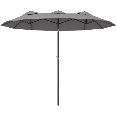 Ombrellone da Giardino a Sbalzo 295x250x235H cm Inclinabile e Girevole