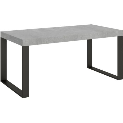 Tavolo Allungabile 200-304x90x77 cm Tecno Premium Cemento Telaio Antracite (1/4)