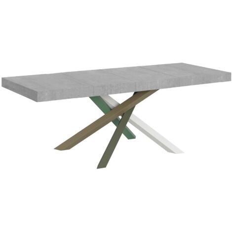 Tavolo Allungabile 200-304x90x77 cm Volantis Premium Cemento Telaio 4A (1/4)