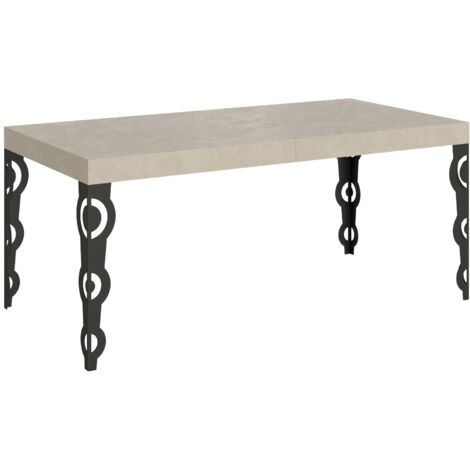 Tavolo Allungabile 200-304x90x77 cm Karamay Cashmere Telaio Antracite (1/4)