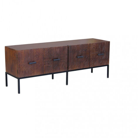 Mobile TV Dominick 150x40x55 h cm in Legno Marrone (1/5)