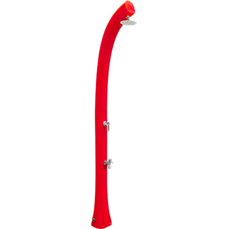 Doccia Solare da Esterno Giardino 26L Miscelatore e Lavapiedi Arkema New Happy Cherry