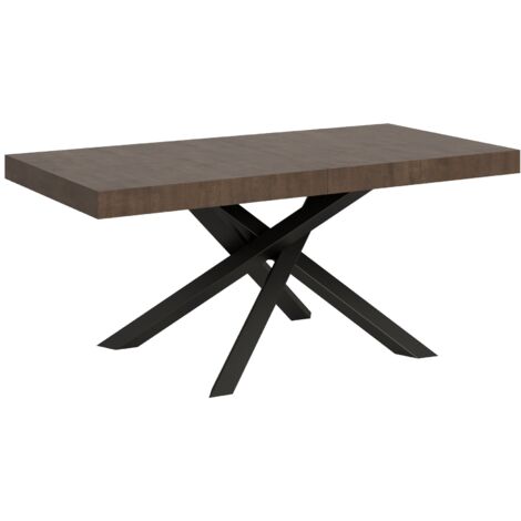 Tavolo Allungabile 200-460x90x77 cm Volantis Noce Telaio Antracite (1/5)