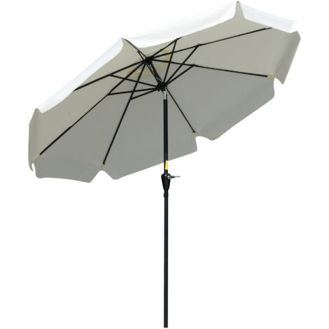 Il Numero 1 Del Risparmio-OMBRELLONE DA GIARDINO CON MANOVELLA E TESTA Inclinabile 300 X 245 Cm Caffe Main 510